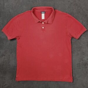 Patagonia‎ Polo Shirt Mens Large Wax Red Organic Cotton Short Sleeve Casual